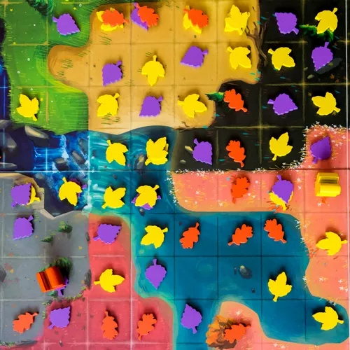 Bosk feuilles sur plateau de jeu